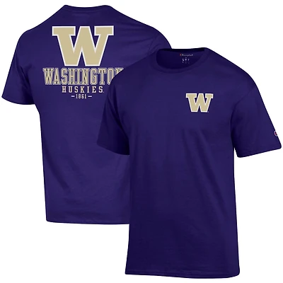 Champion Washington Huskies Stack 2-Hit T-Shirt