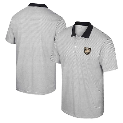 Colosseum /Black Army Black Knights Print Stripe Polo