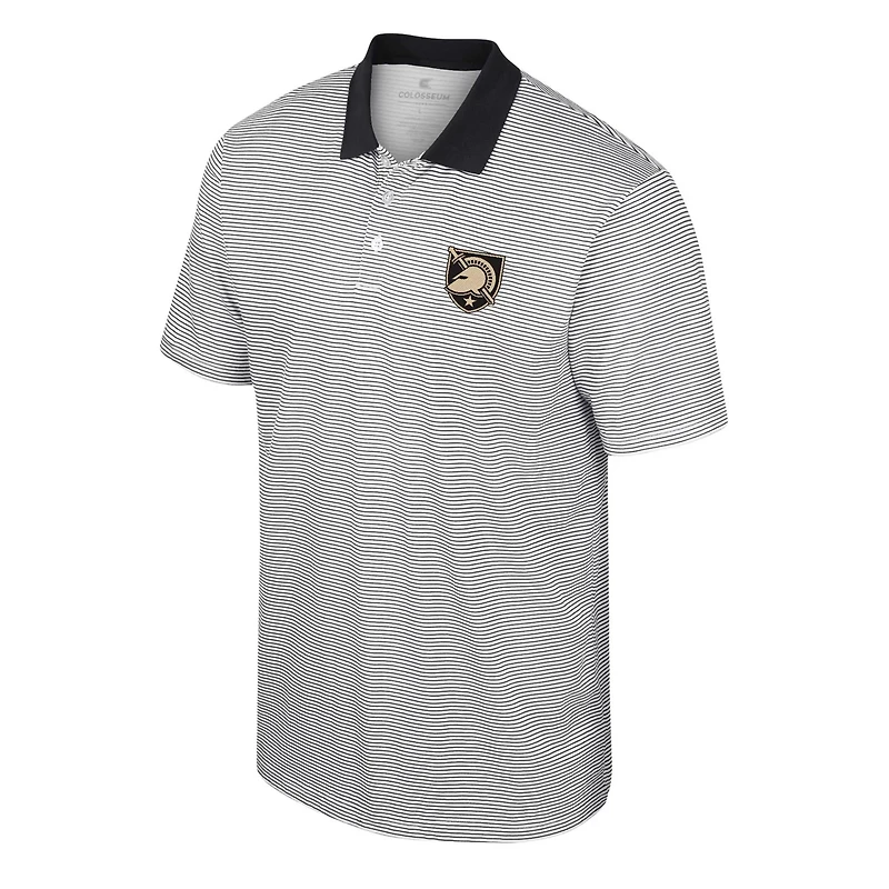 Colosseum /Black Army Black Knights Print Stripe Polo