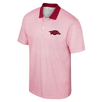 Colosseum /Cardinal Arkansas Razorbacks Print Stripe Polo