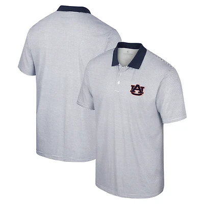 Colosseum /Navy Auburn Tigers Print Stripe Polo