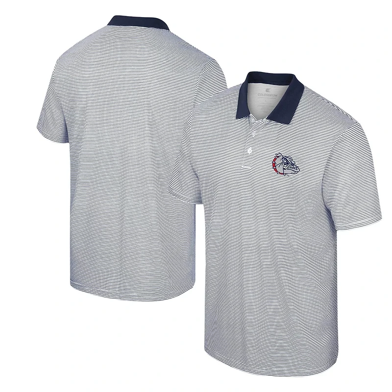Colosseum /Navy Gonzaga Bulldogs Print Stripe Polo