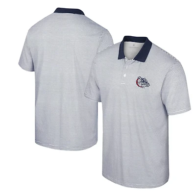 Colosseum /Navy Gonzaga Bulldogs Print Stripe Polo