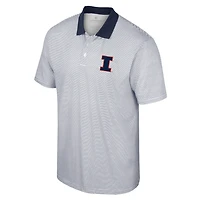 Colosseum /Navy Illinois Fighting Illini Print Stripe Polo