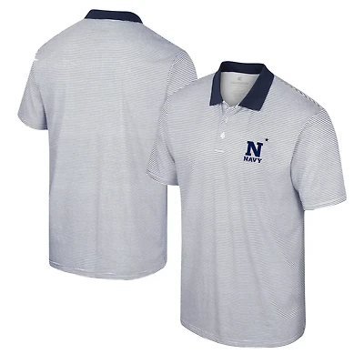 Colosseum /Navy Navy Midshipmen Print Stripe Polo