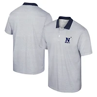 Colosseum /Navy Navy Midshipmen Print Stripe Polo