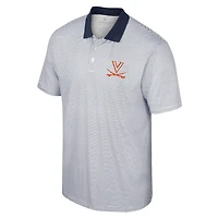 Colosseum /Navy Virginia Cavaliers Print Stripe Polo