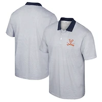 Colosseum /Navy Virginia Cavaliers Print Stripe Polo