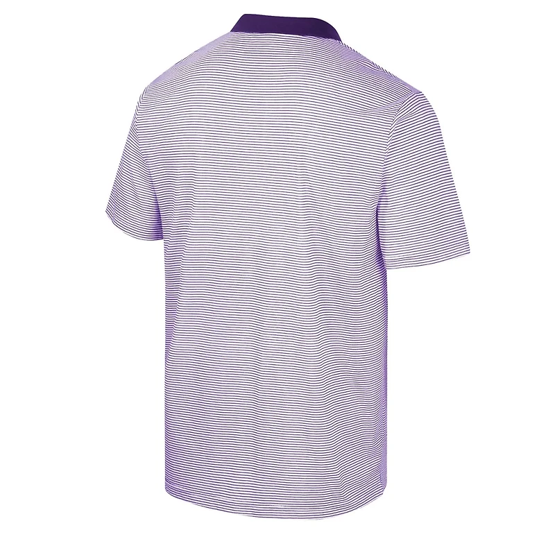 Colosseum /Purple Washington Huskies Print Stripe Polo