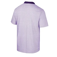 Colosseum /Purple Washington Huskies Print Stripe Polo