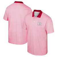 Colosseum /Scarlet Rutgers Scarlet Knights Print Stripe Polo