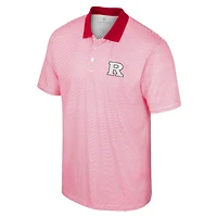 Colosseum /Scarlet Rutgers Scarlet Knights Print Stripe Polo