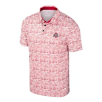 Colosseum / Ohio State Buckeyes Big  Tall Allover Polo