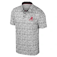 Colosseum Alabama Crimson Tide Big  Tall It's Time Allover Printed Polo