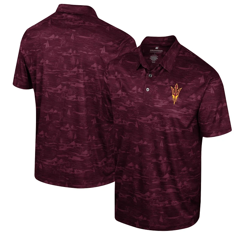 Colosseum Arizona State Sun Devils Daly Print Polo
