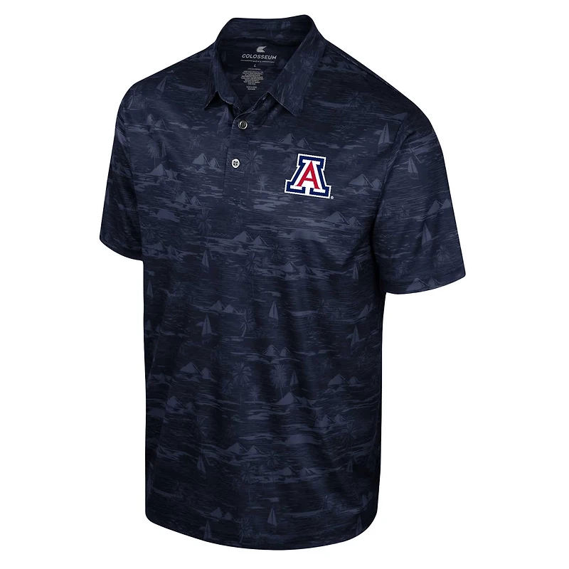 Colosseum Arizona Wildcats Daly Print Polo