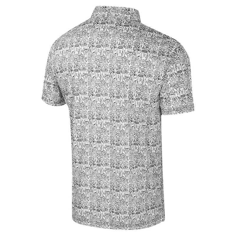 Colosseum Arkansas Razorbacks Big  Tall It's Time Allover Printed Polo