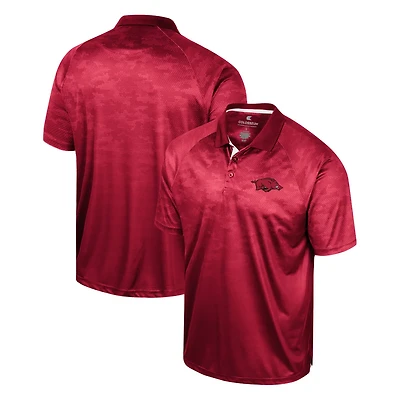 Colosseum Arkansas Razorbacks Honeycomb Raglan Polo