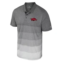 Colosseum Arkansas Razorbacks Striped Mesh Polo