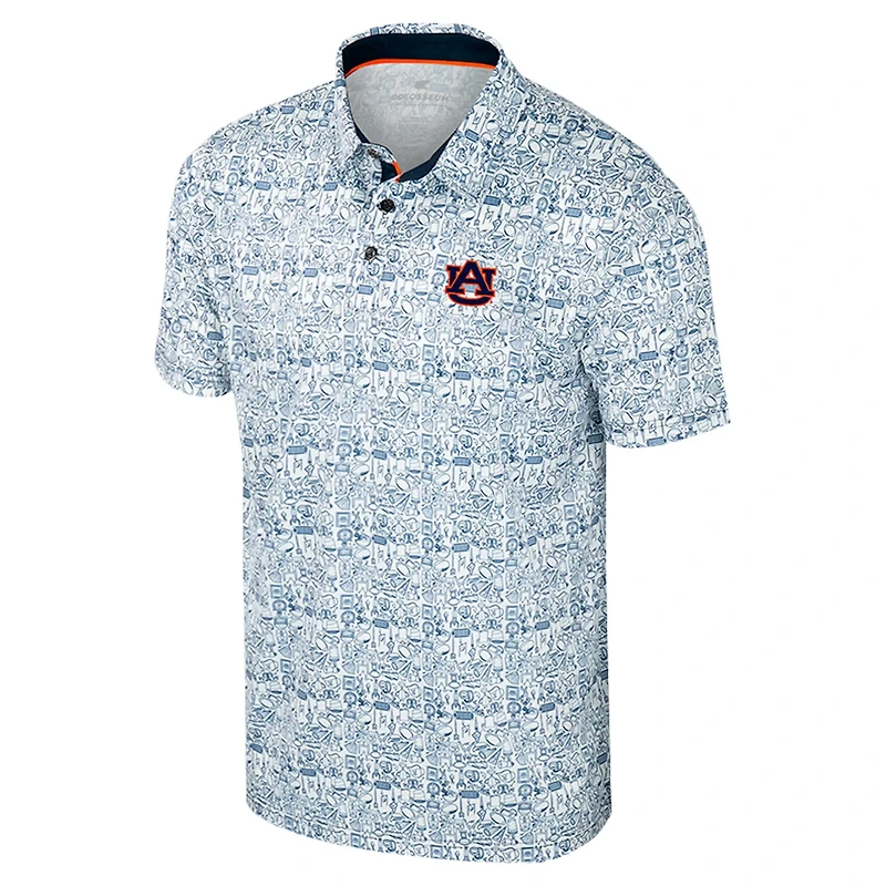 Colosseum Auburn Tigers It's Time Allover Print Polo