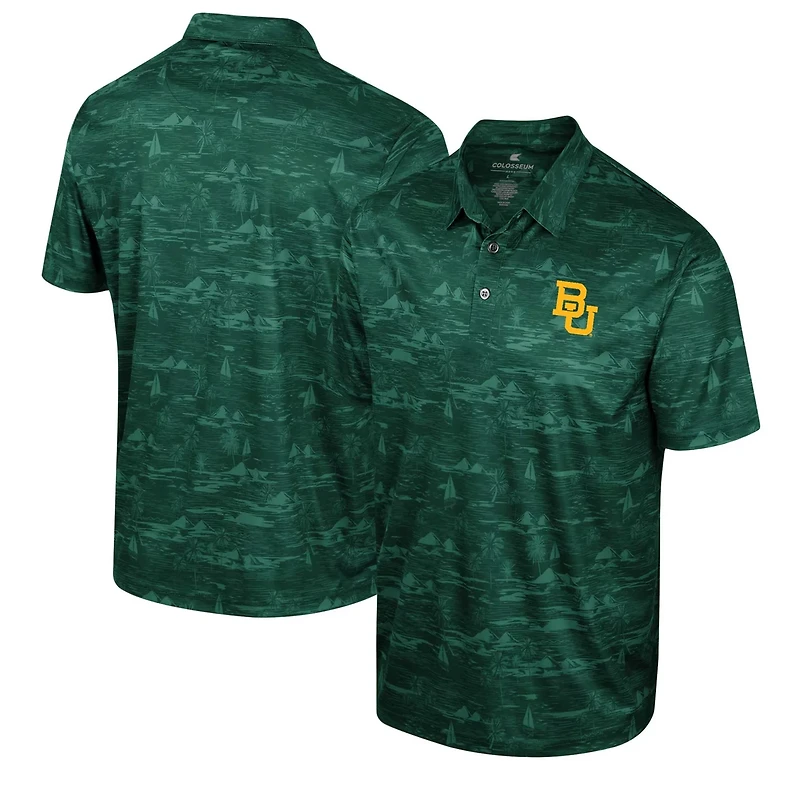Colosseum Baylor Bears Daly Print Polo