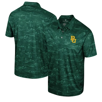 Colosseum Baylor Bears Daly Print Polo