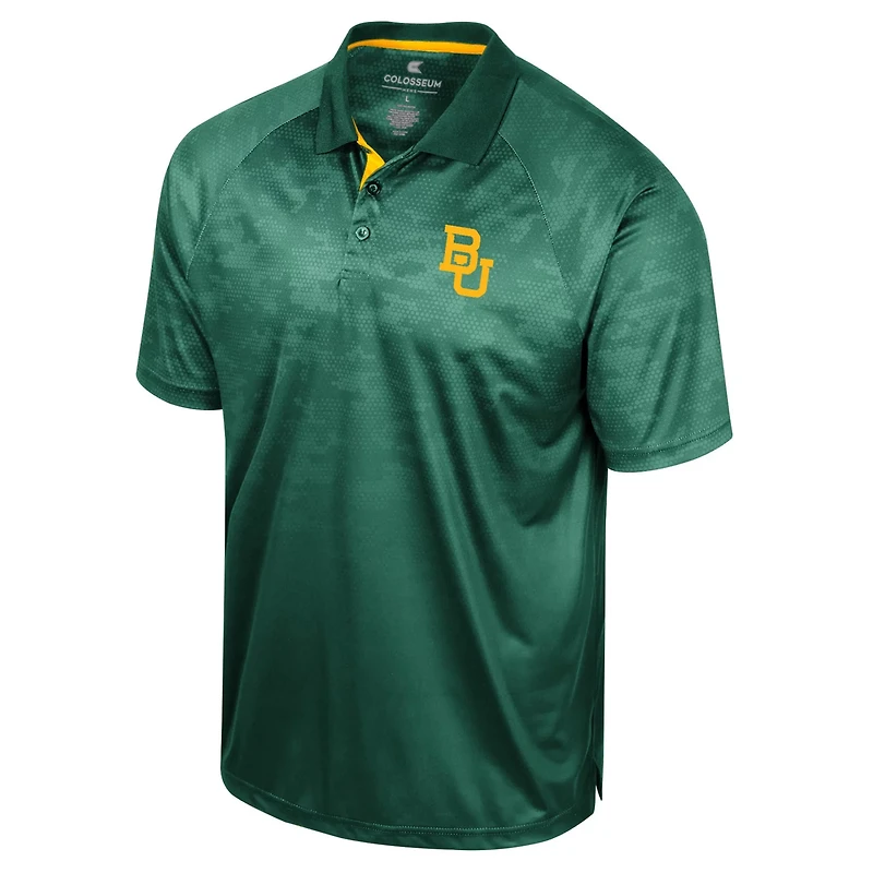 Colosseum Baylor Bears Honeycomb Raglan Polo