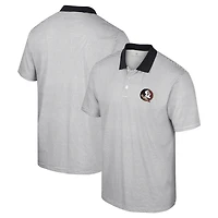 Colosseum /Black Florida State Seminoles Print Stripe Polo