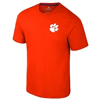 Colosseum Clemson Tigers Logo Lockup 2-Hit Active Blend T-Shirt