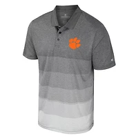 Colosseum Clemson Tigers Striped Mesh Polo