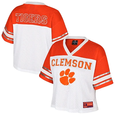 Colosseum Clemson Tigers Treasure Cropped Football Jersey
