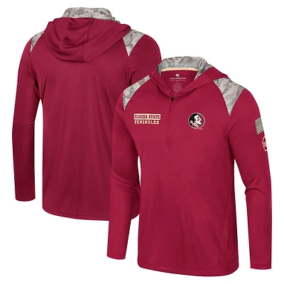Colosseum Florida State Seminoles OHT Military Appreciation Quarter-Zip Hoodie Jacket