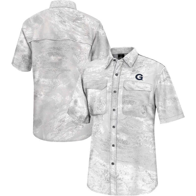 Colosseum Georgetown Hoyas Realtree Aspect Charter Full-Button Fishing Shirt
