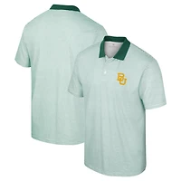 Colosseum /Green Baylor Bears Print Stripe Polo