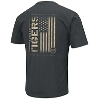 Colosseum Heathered Auburn Tigers OHT Military Appreciation Flag 20 T-Shirt