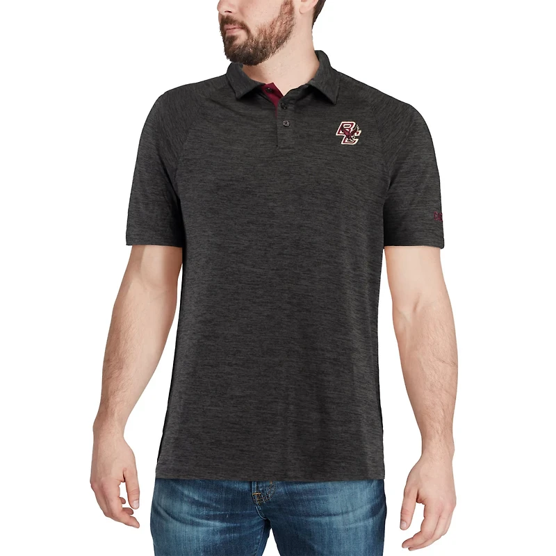 Colosseum Heathered Boston College Eagles Down Swing Polo