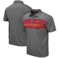 Colosseum Heathered Charcoal Iowa State Cyclones Smithers Polo