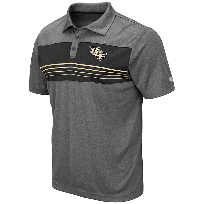 Colosseum Heathered Charcoal UCF Knights Smithers Polo