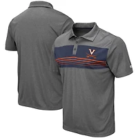 Colosseum Heathered Charcoal Virginia Cavaliers Wordmark Smithers Polo