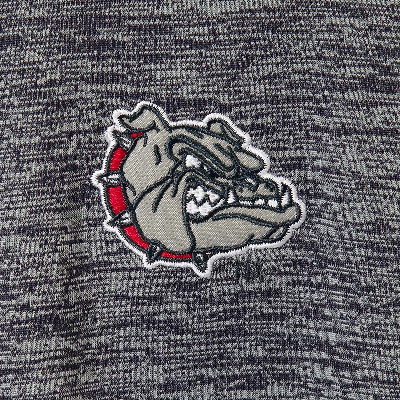 Colosseum Heathered Gonzaga Bulldogs Down Swing Raglan Polo