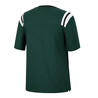 Colosseum Heathered Michigan State Spartans 15 Min Early Football V-Neck T-Shirt