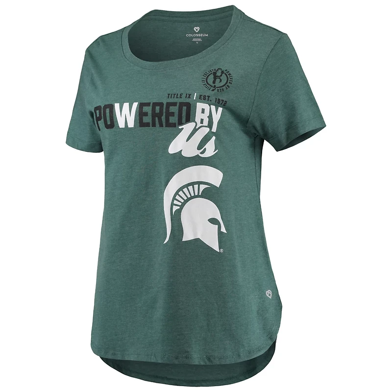 Colosseum Heathered Michigan State Spartans PoWered By Title IX T-Shirt
