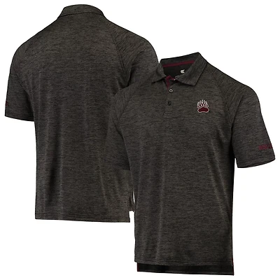 Colosseum Heathered Montana Grizzlies Down Swing Raglan Polo