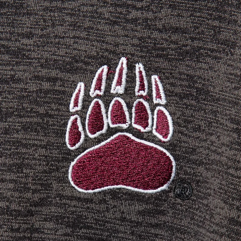 Colosseum Heathered Montana Grizzlies Down Swing Raglan Polo