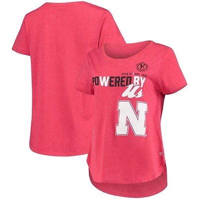 Colosseum Heathered Nebraska Huskers PoWered By Title IX T-Shirt