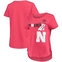Colosseum Heathered Nebraska Huskers PoWered By Title IX T-Shirt