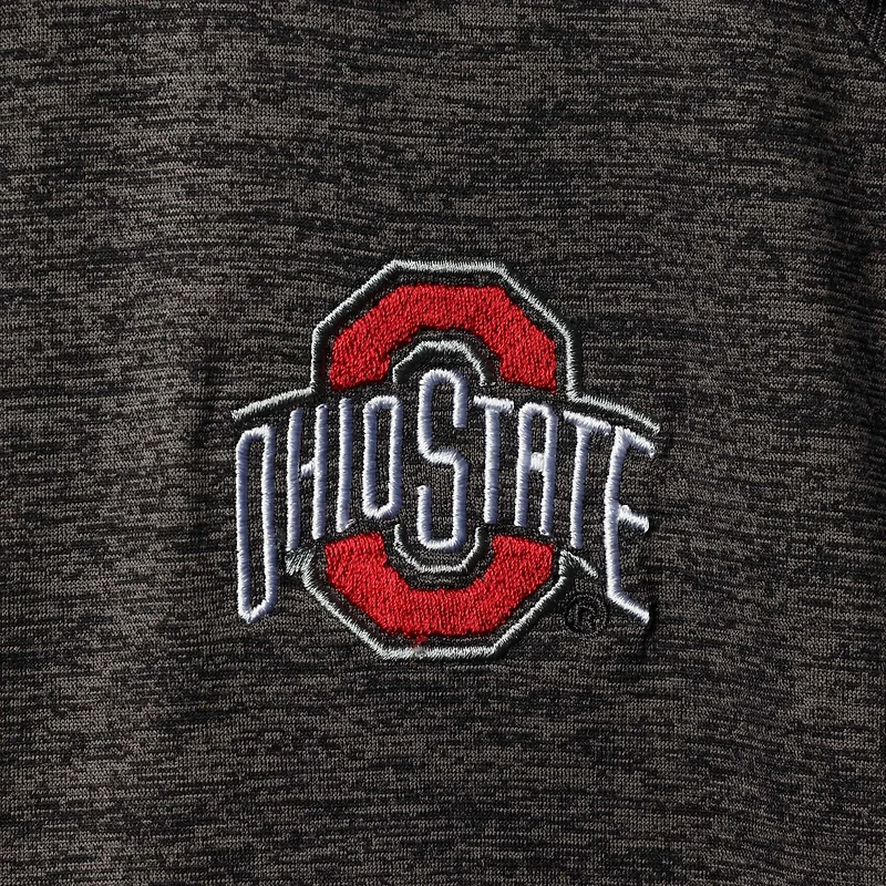 Colosseum Heathered Ohio State Buckeyes Big  Tall Down Swing Polo