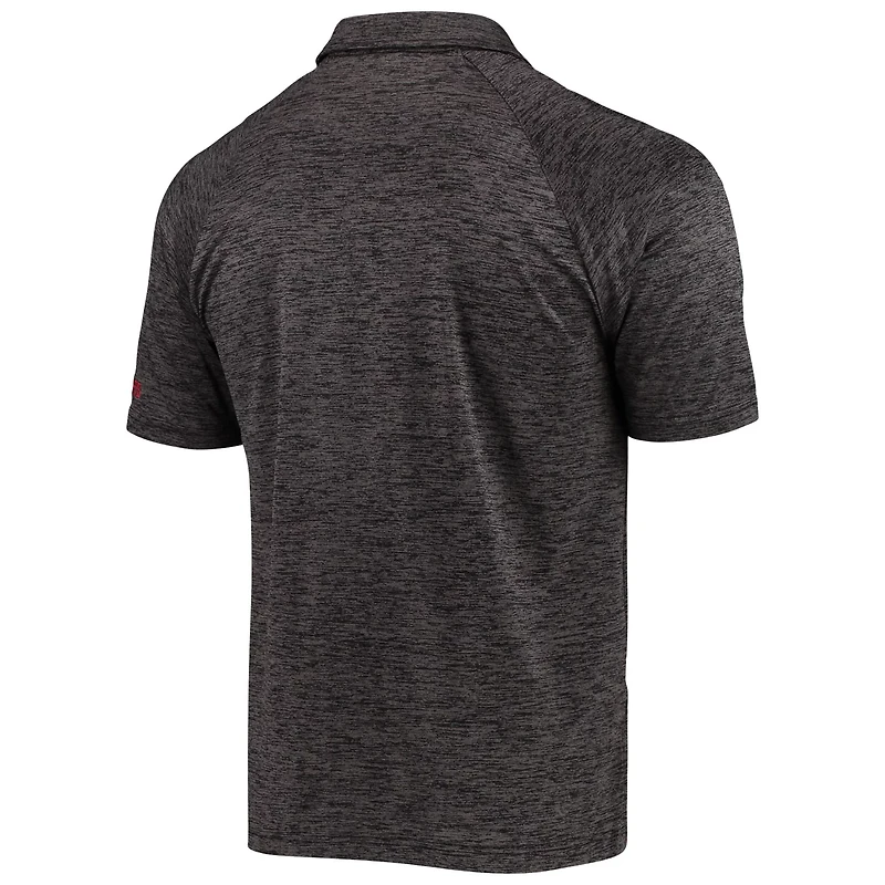 Colosseum Heathered Ohio State Buckeyes Down Swing Raglan Polo