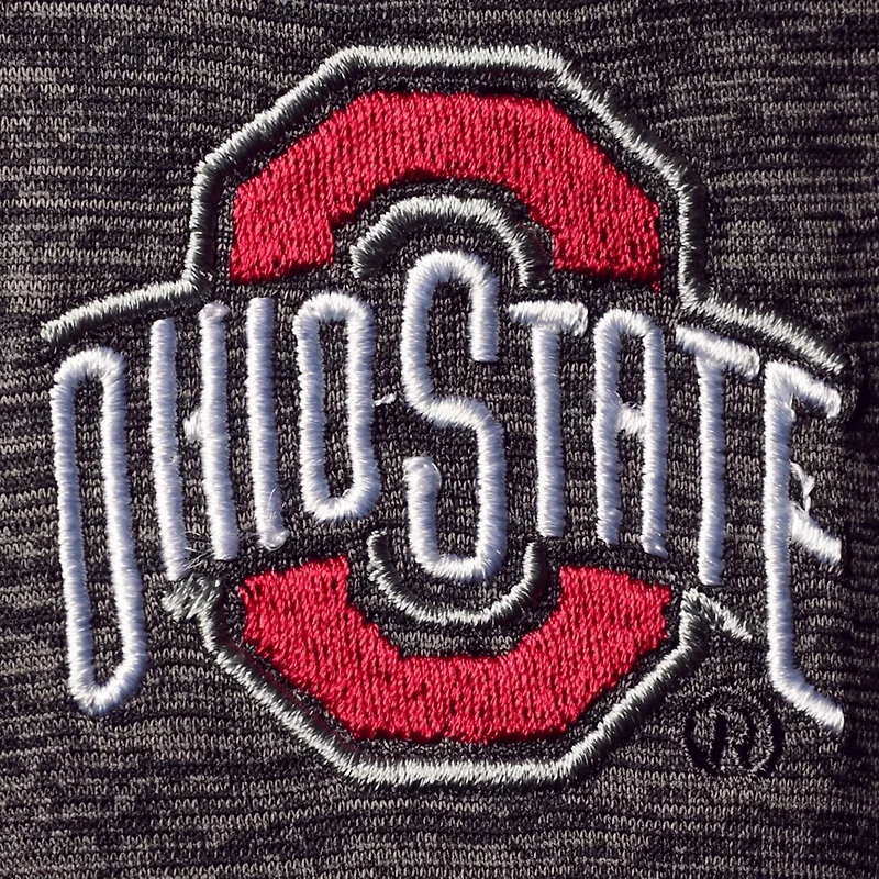 Colosseum Heathered Ohio State Buckeyes Down Swing Raglan Polo