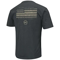 Colosseum Heathered West Virginia Mountaineers OHT Military Appreciation Flag 20 T-Shirt